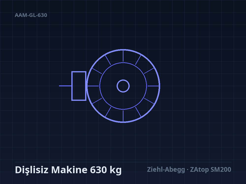 Dişlisiz Makine 630 kg 1.0 m/s