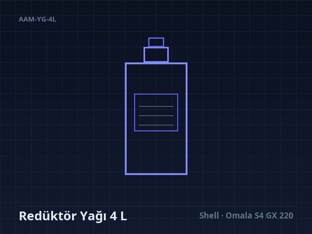 Redüktör Yağı 4 L (Sentetik)